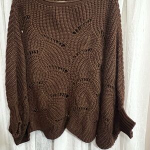 Cozy Brown Knit Sweater